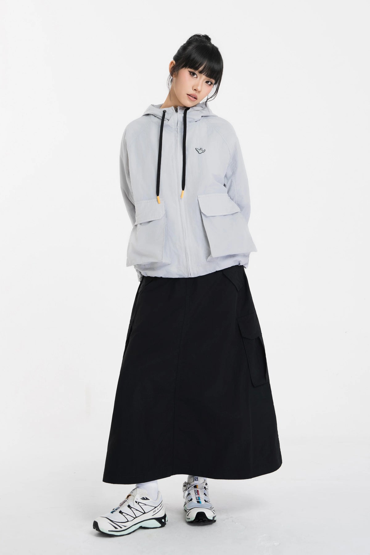 LIGHT GRAY WII BASIC ANGEL PARKA JACKET