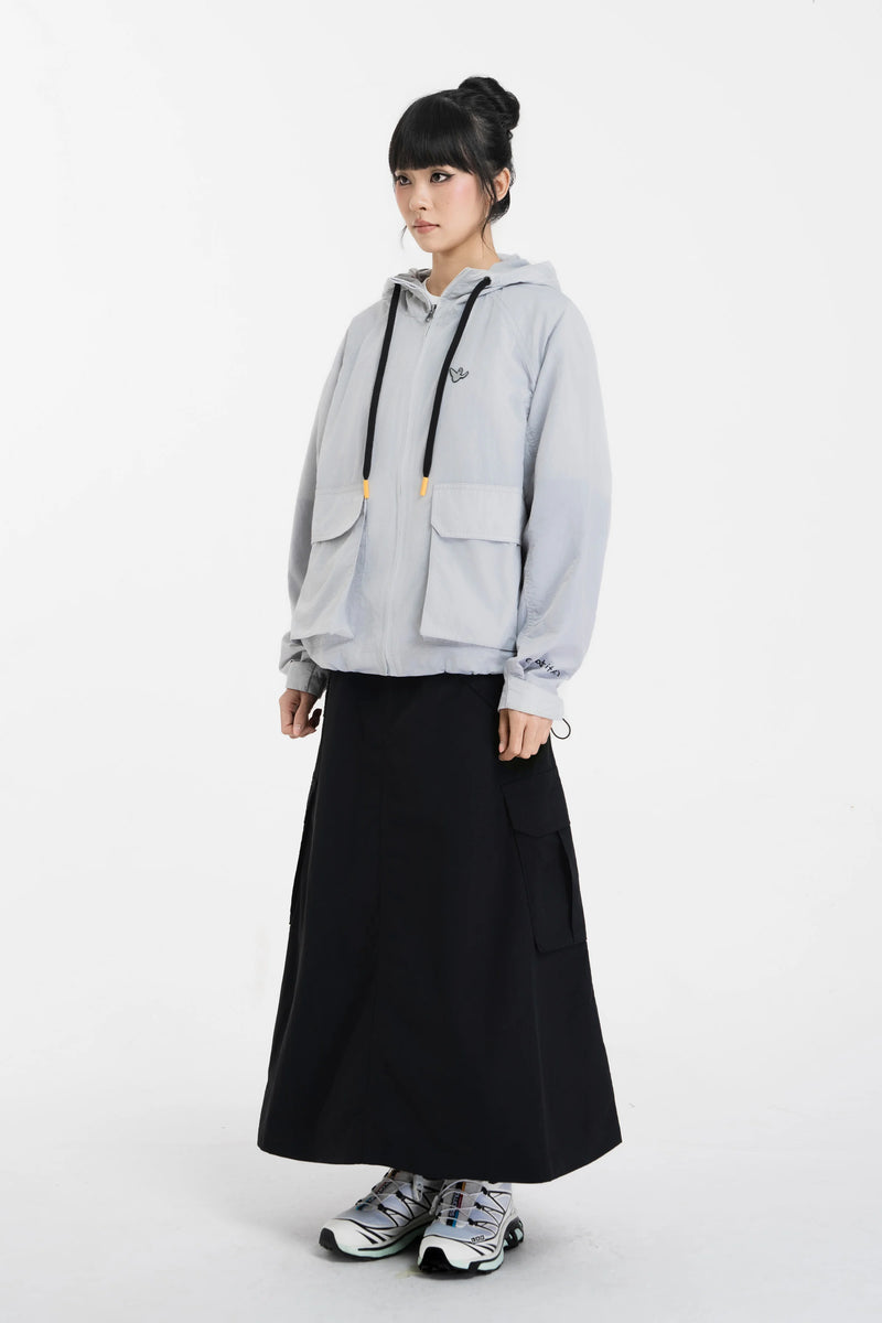 LIGHT GRAY WII BASIC ANGEL PARKA JACKET