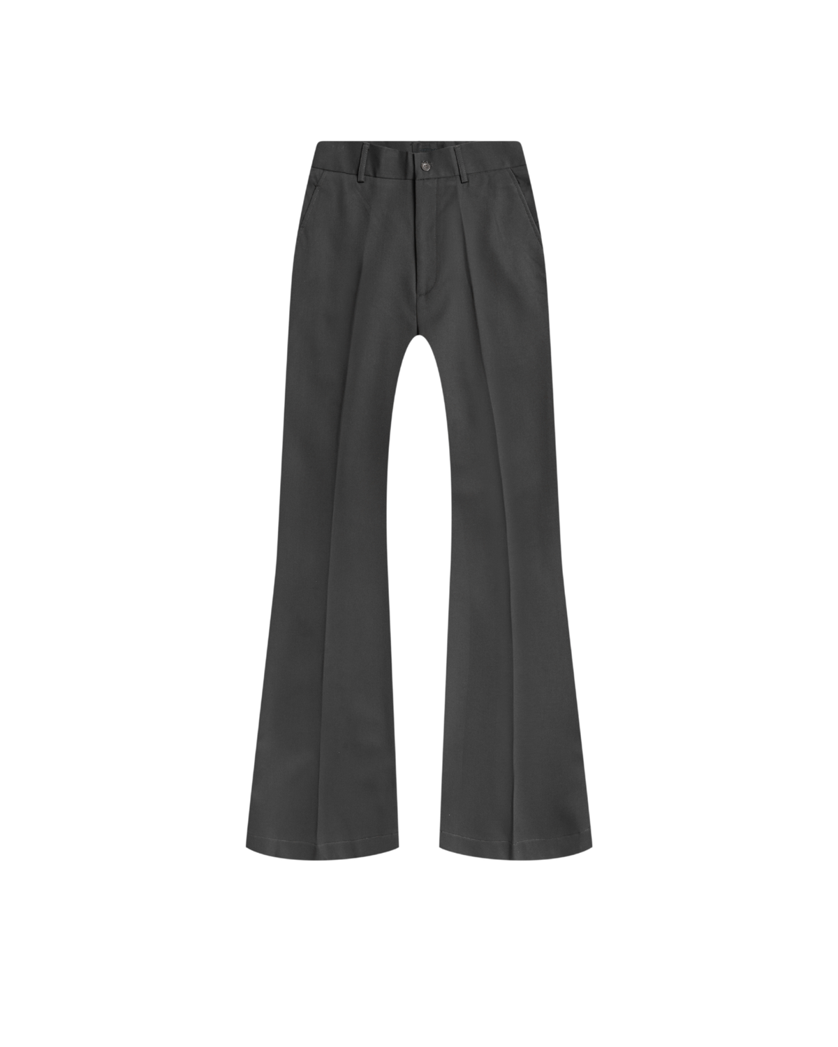 DARK GREY FLARE LINE TROUSERS