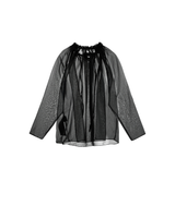 BLACK AIRY SEE-THRU SHIRT