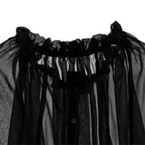 BLACK AIRY SEE-THRU SHIRT