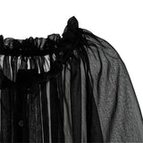 BLACK AIRY SEE-THRU SHIRT