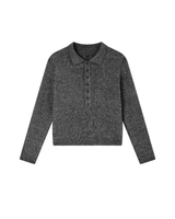 DARK GREY MAISON HENLEY POLO SHIRT