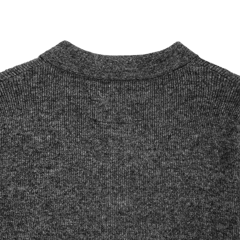 DARK GREY MAISON HENLEY POLO SHIRT