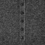 DARK GREY MAISON HENLEY POLO SHIRT