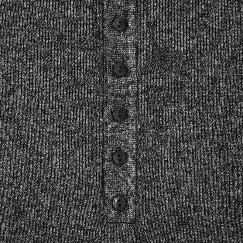 DARK GREY MAISON HENLEY POLO SHIRT