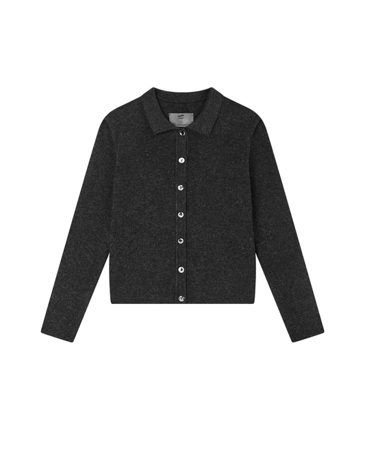 MOON GREY CONTOUR KNIT FIT SHIRT