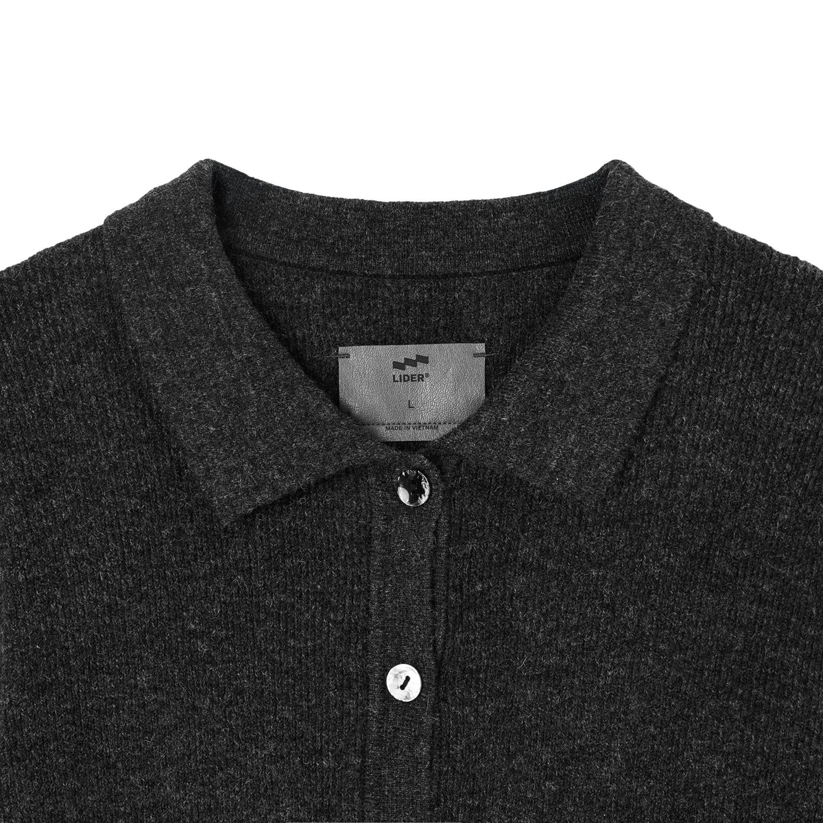 MOON GREY CONTOUR KNIT FIT SHIRT