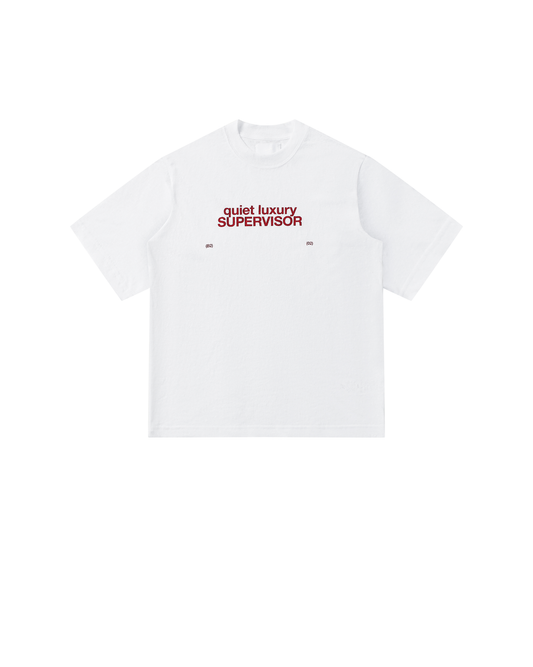 WHITE QUIET LUXURY TEE