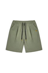 GREEN CB WII SINGLE PLEAT BCI COTTON SHORTS