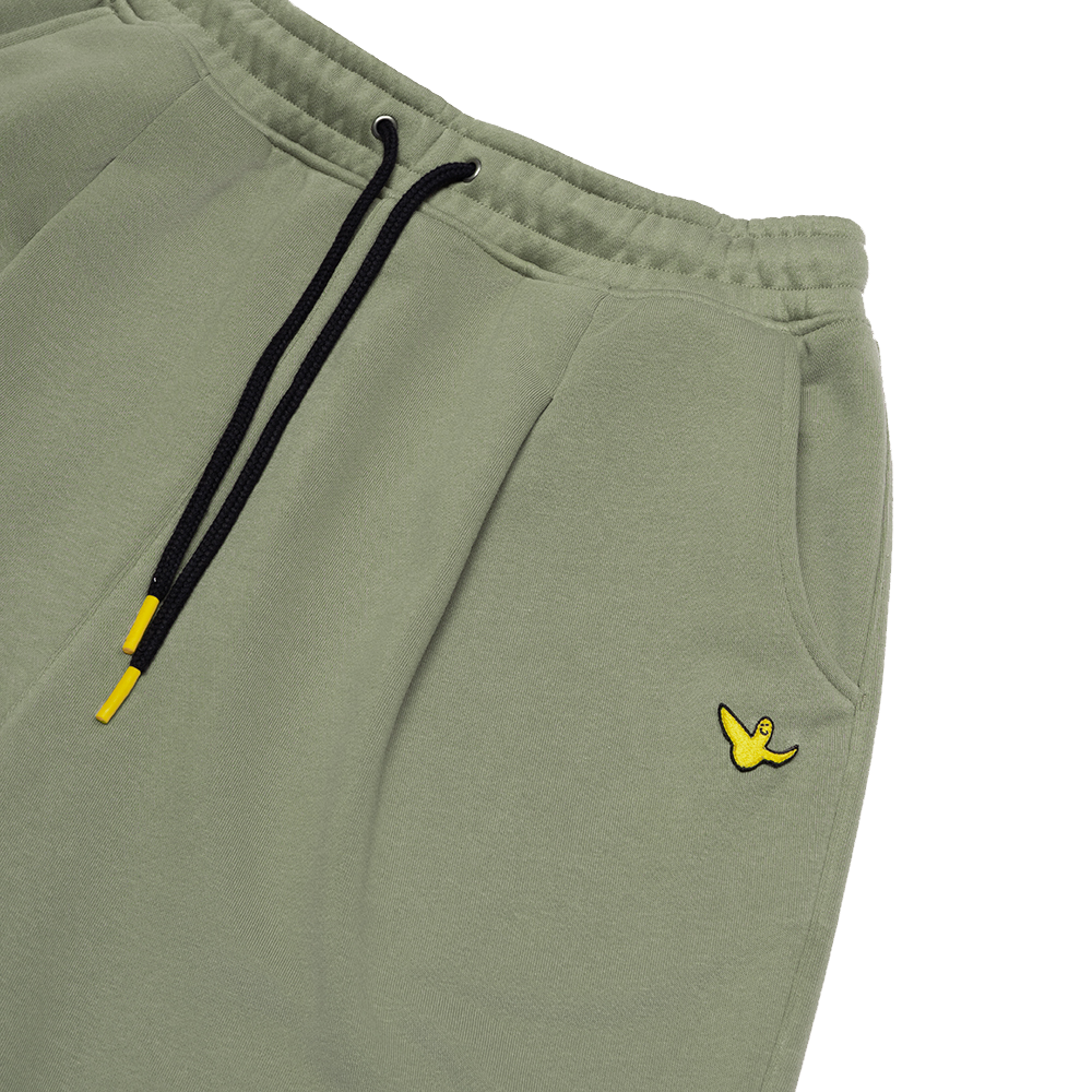 GREEN CB WII SINGLE PLEAT BCI COTTON SHORTS