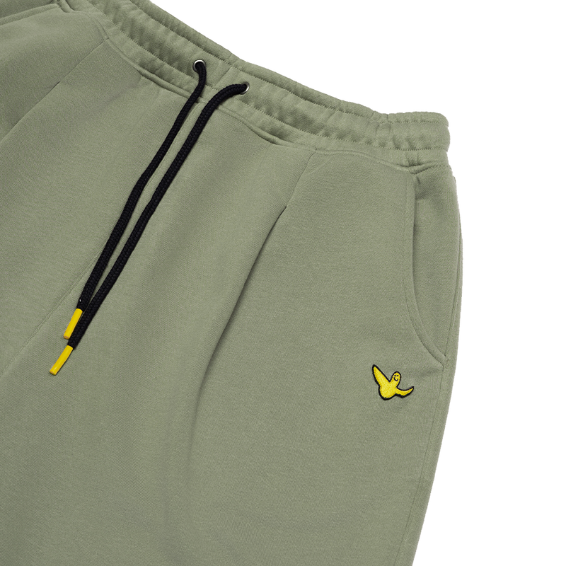 GREEN CB WII SINGLE PLEAT BCI COTTON SHORTS