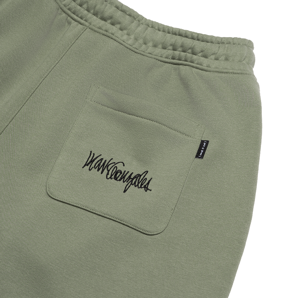 GREEN CB WII SINGLE PLEAT BCI COTTON SHORTS