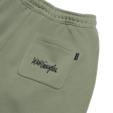 GREEN CB WII SINGLE PLEAT BCI COTTON SHORTS