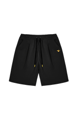 BLACK WII SINGLE PLEAT BCI COTTON SHORTS