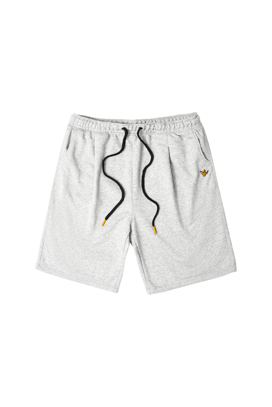 HEATHER GRAY WII SINGLE PLEAT BCI COTTON SHORTS