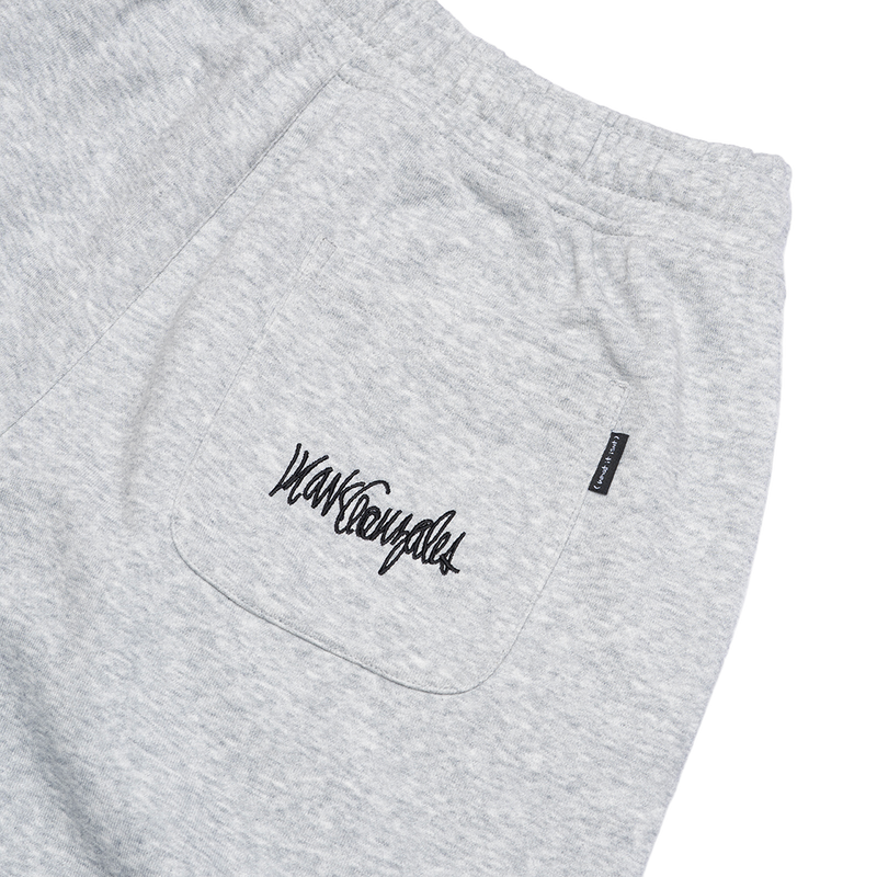HEATHER GRAY WII SINGLE PLEAT BCI COTTON SHORTS