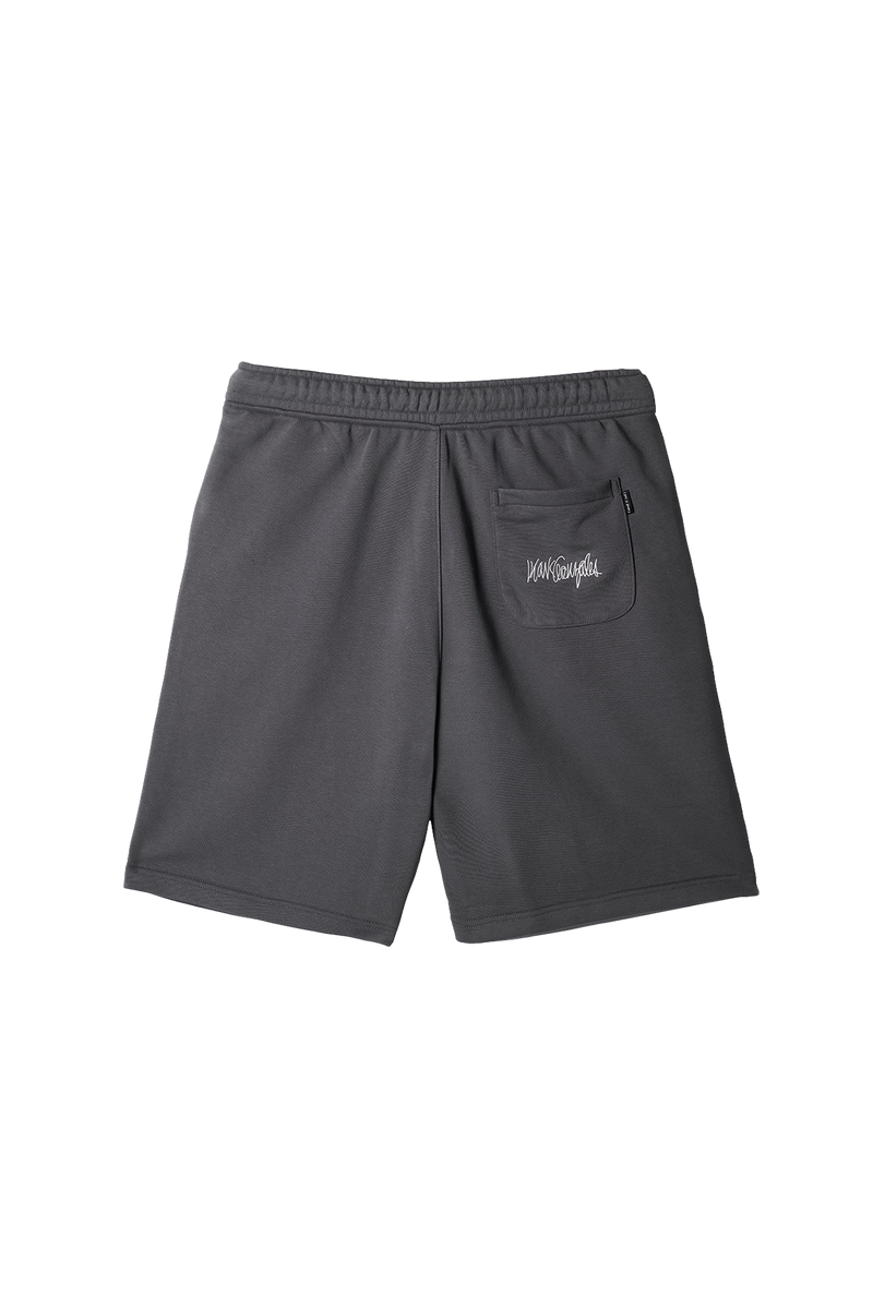 DARK GRAY WII SINGLE PLEAT BCI COTTON SHORTS