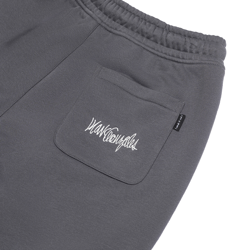 DARK GRAY WII SINGLE PLEAT BCI COTTON SHORTS