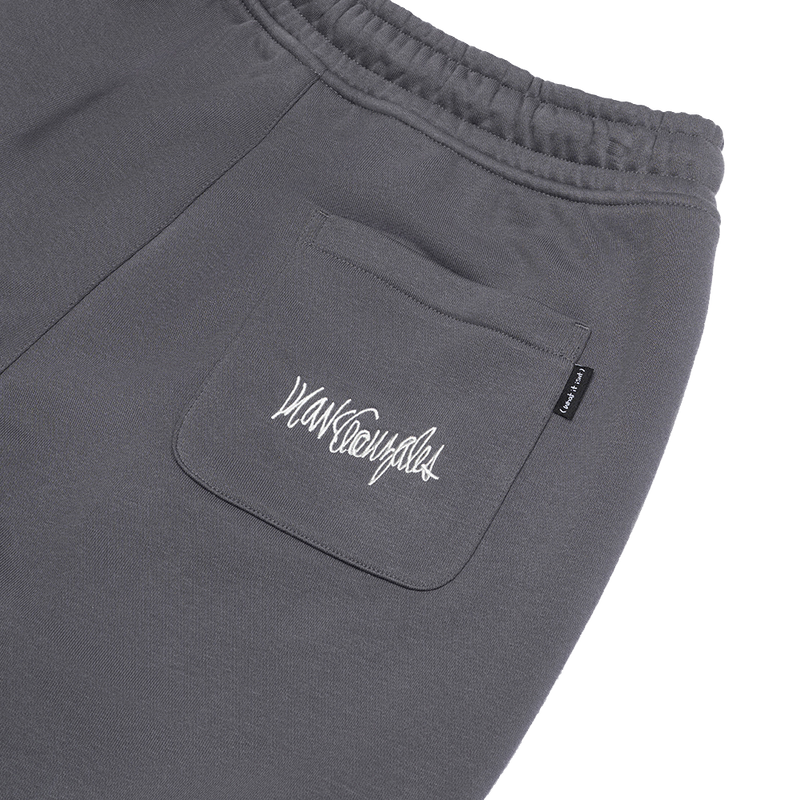 DARK GRAY WII SINGLE PLEAT BCI COTTON SHORTS