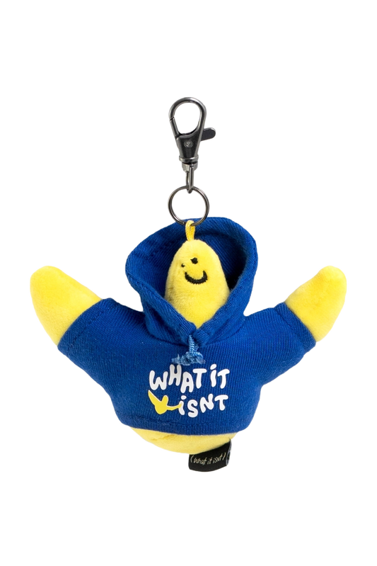 COBALT BLUE WII BASIC ANGEL STUFFED TOY KEYCHAIN