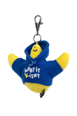 COBALT BLUE WII BASIC ANGEL STUFFED TOY KEYCHAIN