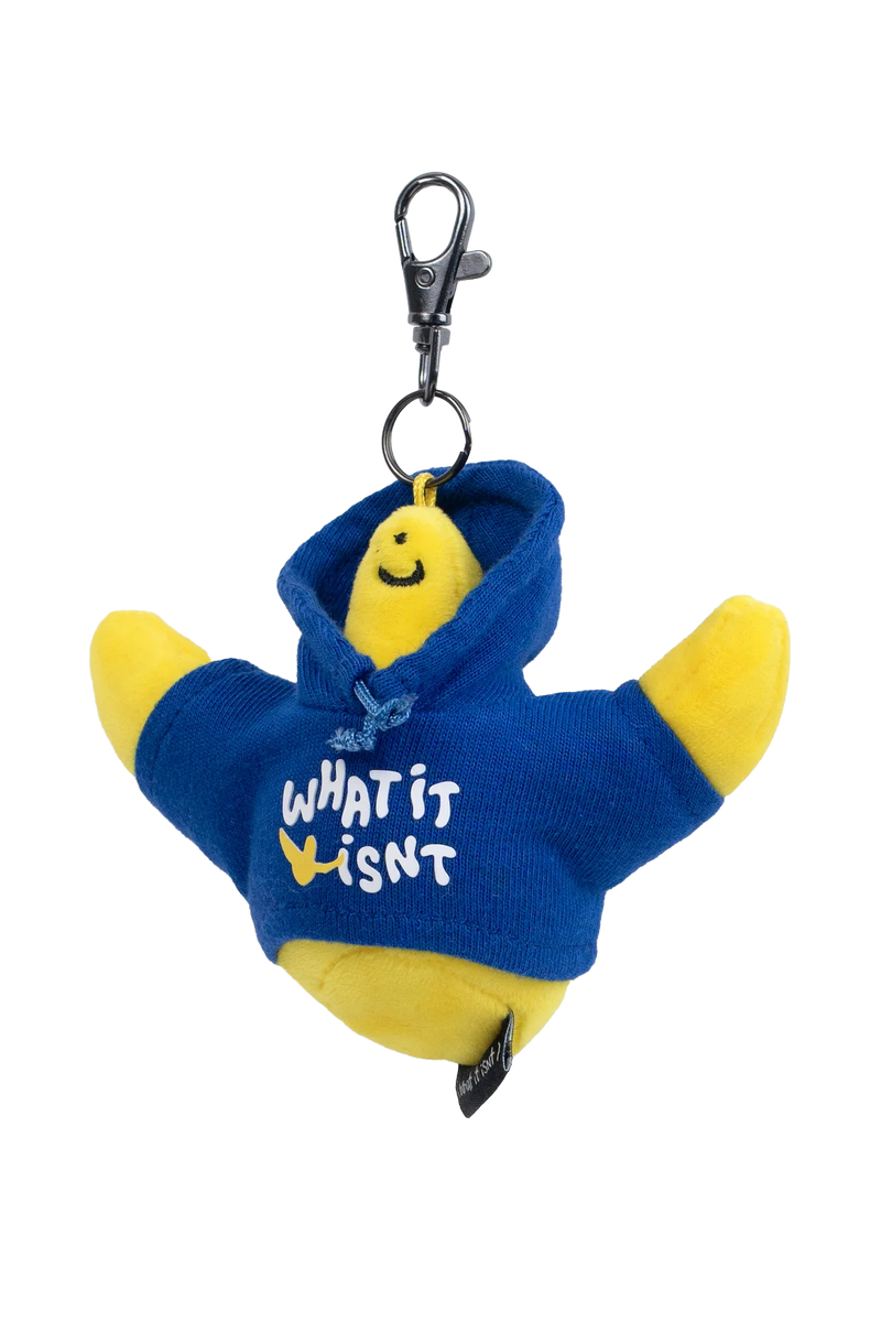COBALT BLUE WII BASIC ANGEL STUFFED TOY KEYCHAIN