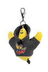 DARK GRAY WII SKATEBOARDING HOODIE STUFFED TOY KEYCHAIN