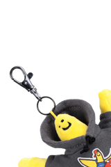 DARK GRAY WII SKATEBOARDING HOODIE STUFFED TOY KEYCHAIN