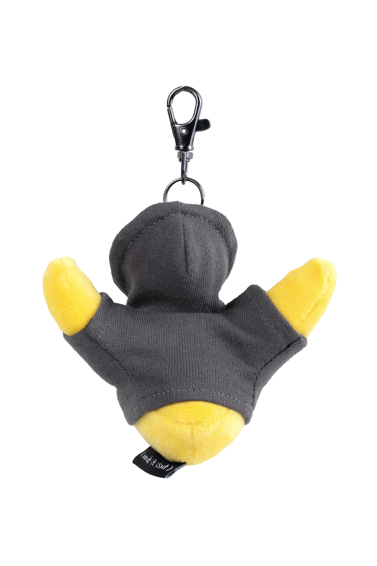 DARK GRAY WII SKATEBOARDING HOODIE STUFFED TOY KEYCHAIN