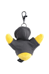 DARK GRAY WII SKATEBOARDING HOODIE STUFFED TOY KEYCHAIN