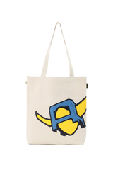 BEIGE WII ANGEL STOOL CANVAS TOTE BAG