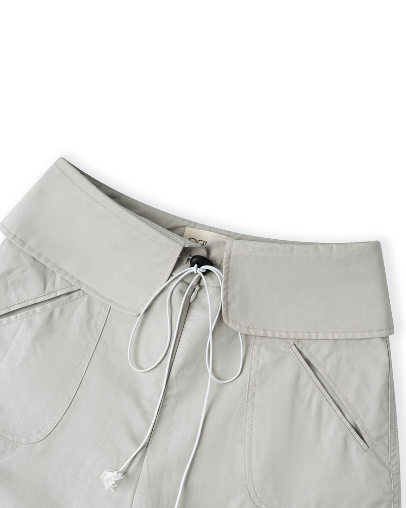 GRAY GLEAMURE PARACHUTE PANTS