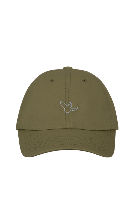 KHAKI ANGEL EMBROIDERY COTTON WII CAP