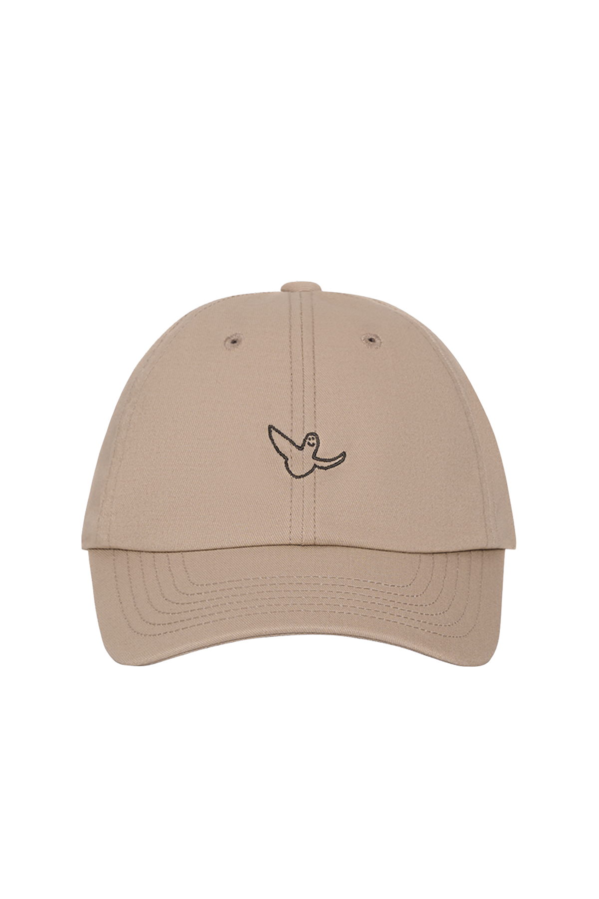DARK BEIGE ANGEL EMBROIDERY COTTON WII CAP