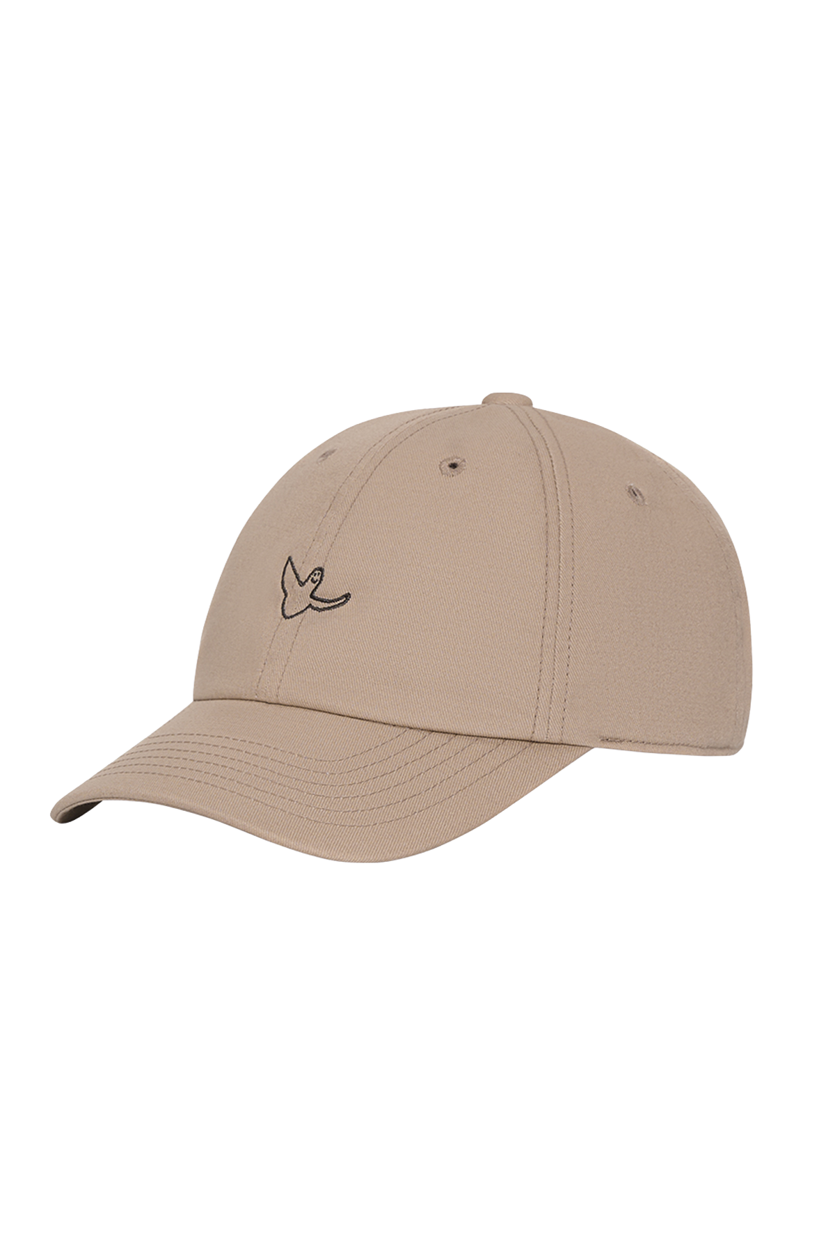 DARK BEIGE ANGEL EMBROIDERY COTTON WII CAP