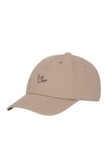 DARK BEIGE ANGEL EMBROIDERY COTTON WII CAP