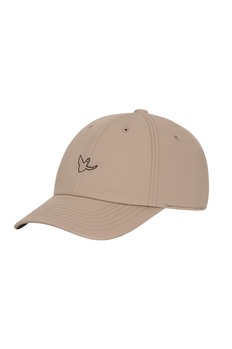 DARK BEIGE ANGEL EMBROIDERY COTTON WII CAP