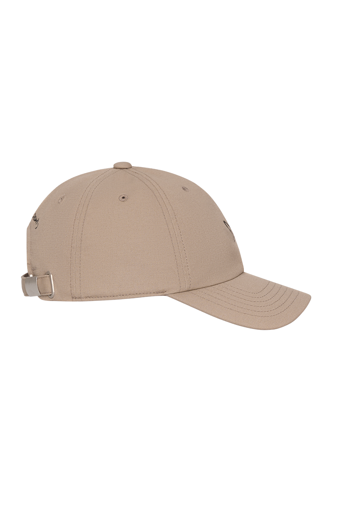 DARK BEIGE ANGEL EMBROIDERY COTTON WII CAP