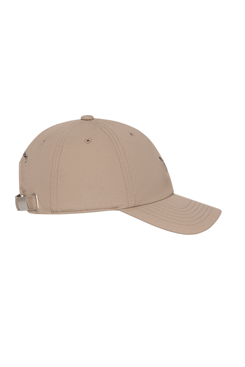 DARK BEIGE ANGEL EMBROIDERY COTTON WII CAP