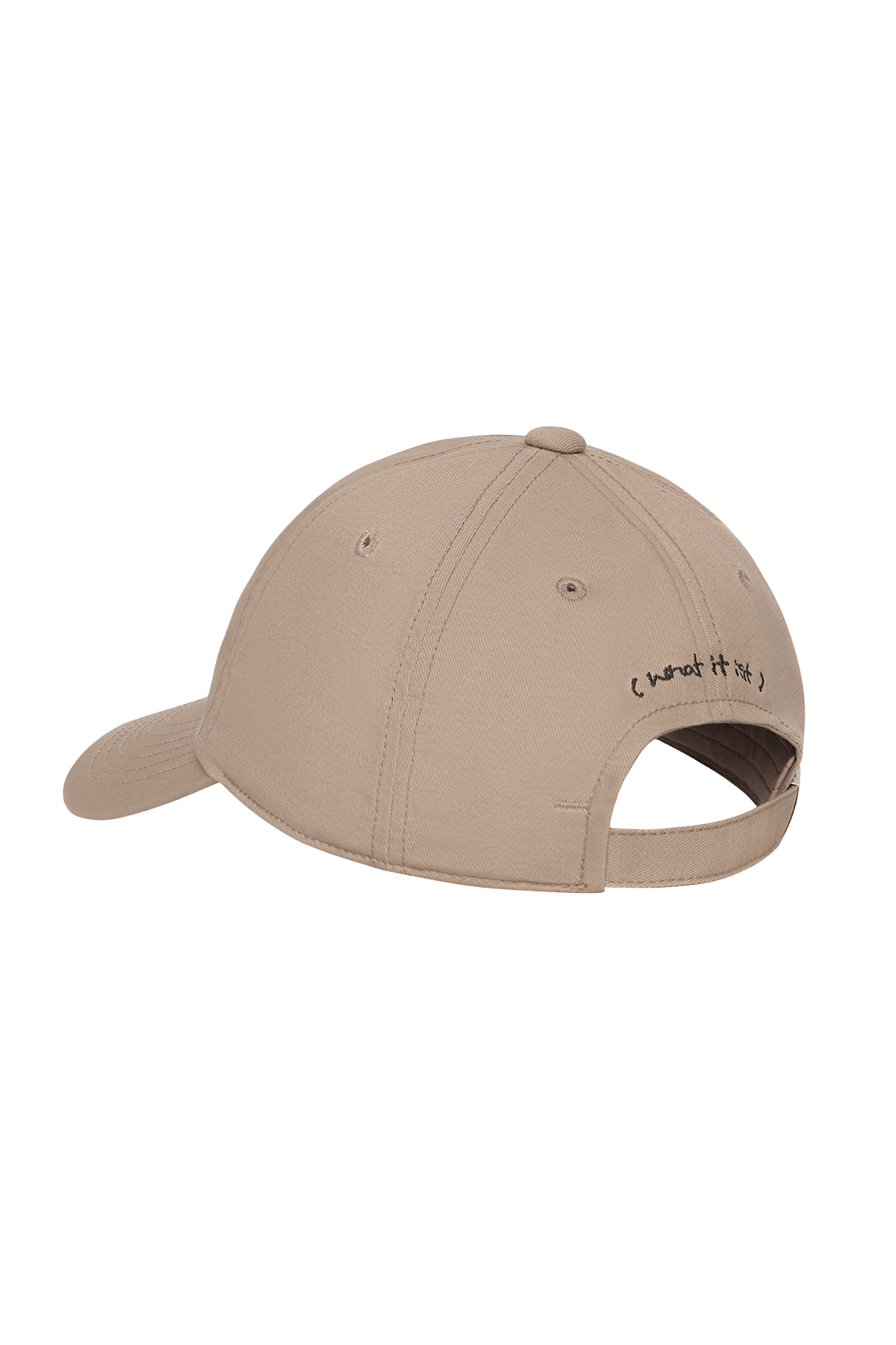 DARK BEIGE ANGEL EMBROIDERY COTTON WII CAP