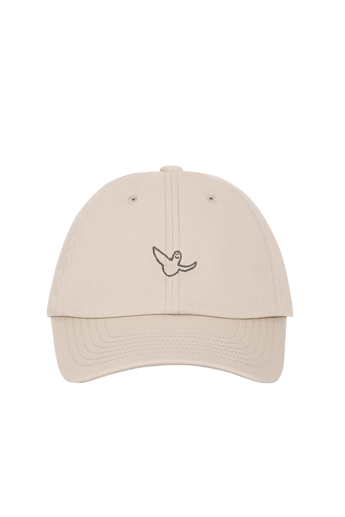 BEIGE ANGEL EMBROIDERY COTTON WII CAP
