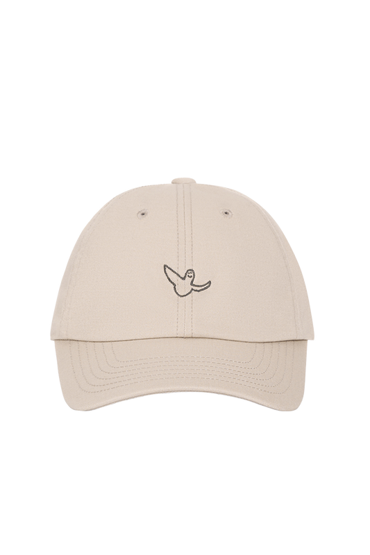 BEIGE ANGEL EMBROIDERY COTTON WII CAP