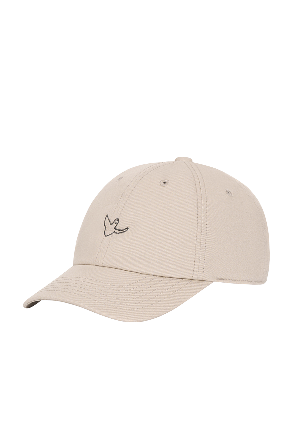 BEIGE ANGEL EMBROIDERY COTTON WII CAP