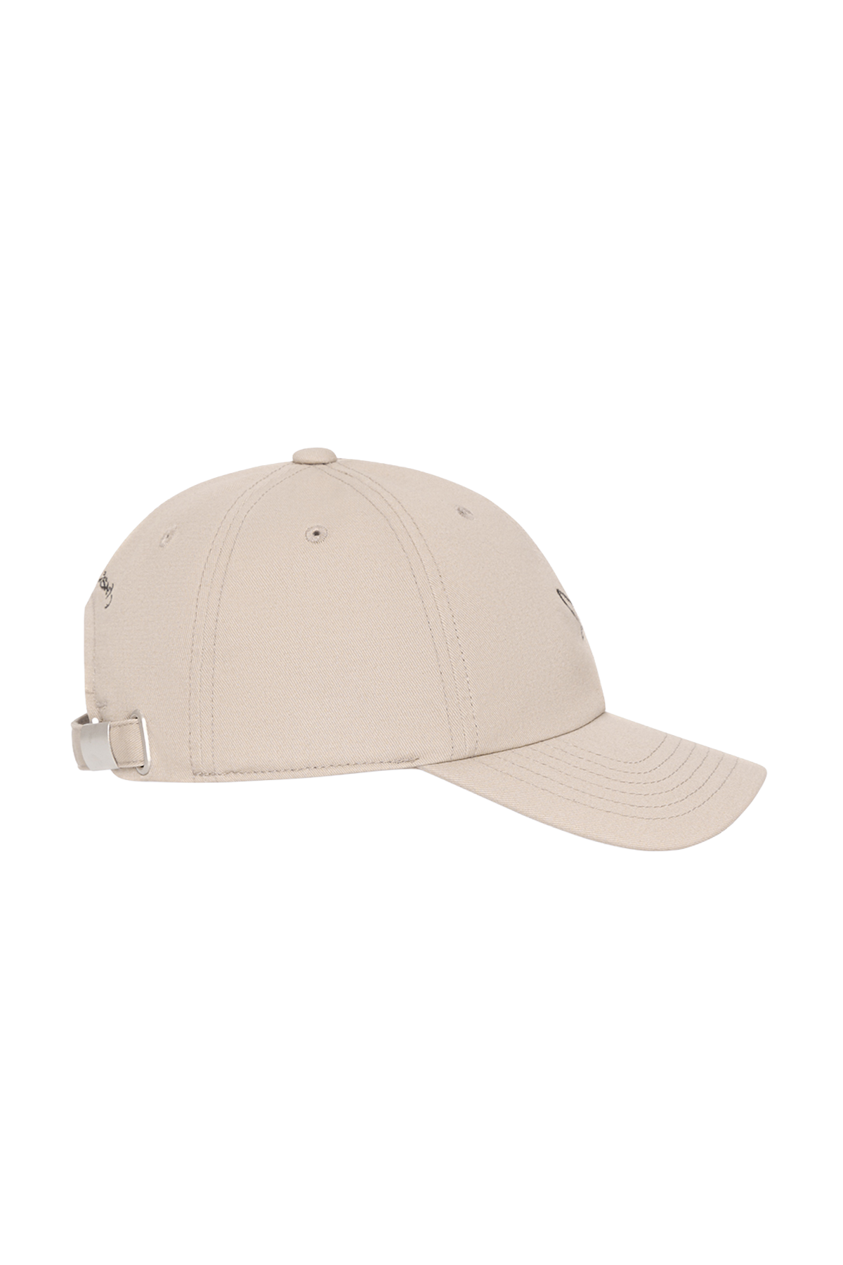 BEIGE ANGEL EMBROIDERY COTTON WII CAP