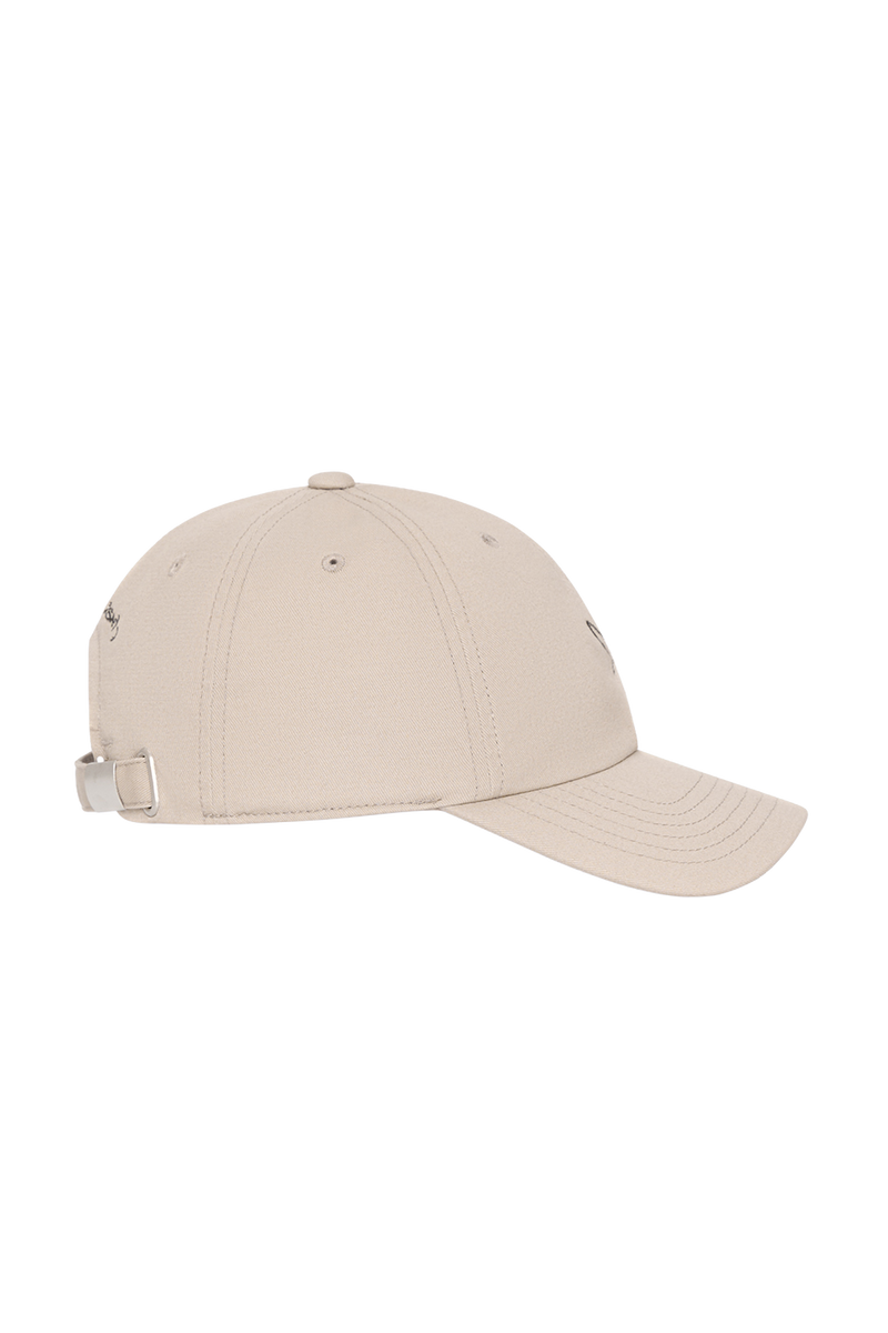 BEIGE ANGEL EMBROIDERY COTTON WII CAP