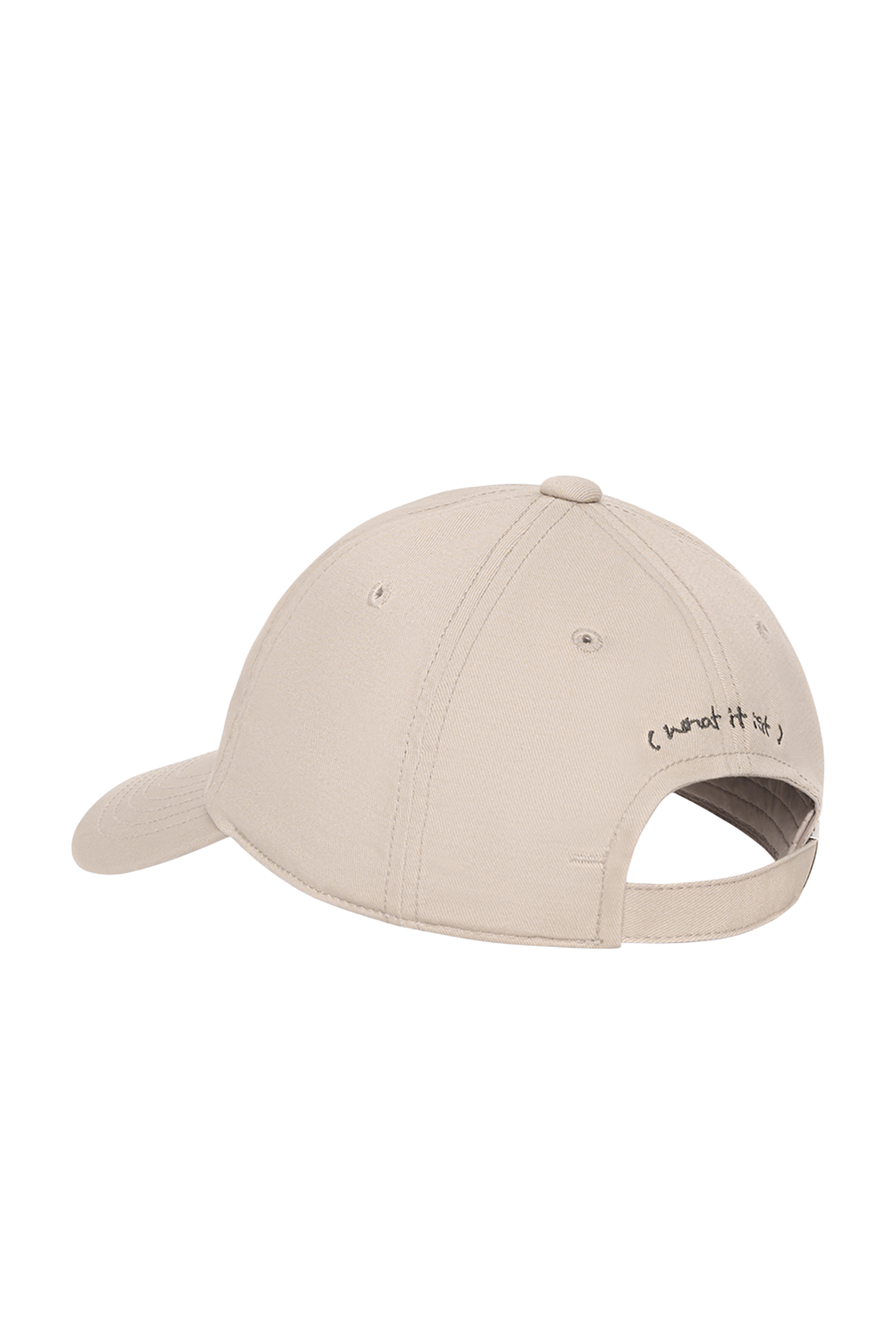 BEIGE ANGEL EMBROIDERY COTTON WII CAP