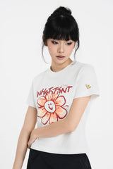 OFF WHITE WII DAISY COTTON BABY TEE