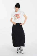 OFF WHITE WII DAISY COTTON BABY TEE