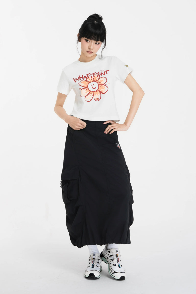 OFF WHITE WII DAISY COTTON BABY TEE